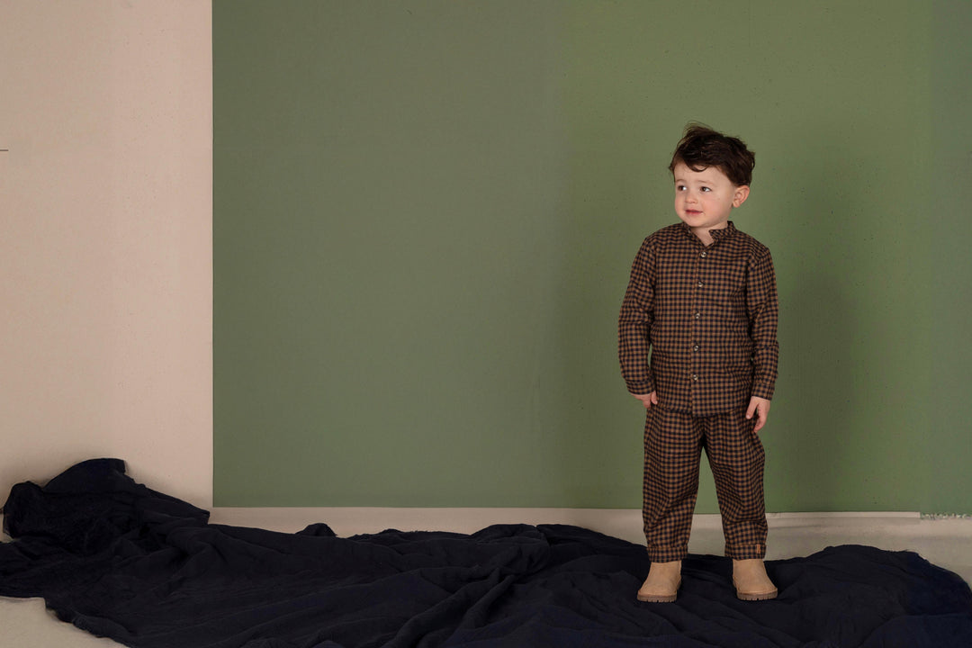 Nixnut - Broek Stic Navy Checkered