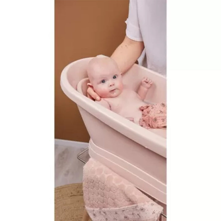 Bebe-jou badinzet Pale Pink voor pasgeborenen, stabiel en veilig in bad.