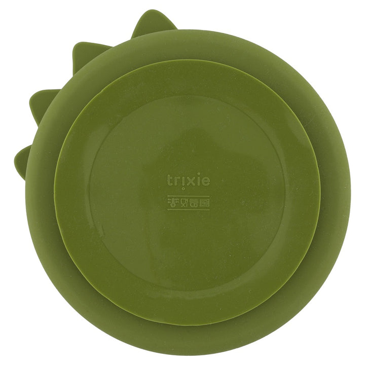 Trixie siliconen bord Mr. Dino met vakjes en zuignap - ideaal voor kinderen