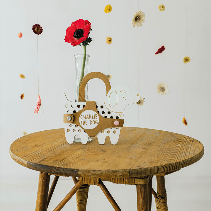 Milin - Houten Rijgspel Charlie | Dog