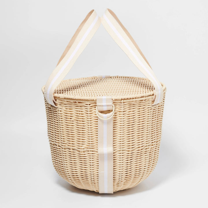 Sunnylife koeltas / picknickmand met jacquard banden en geïsoleerde binnenkant