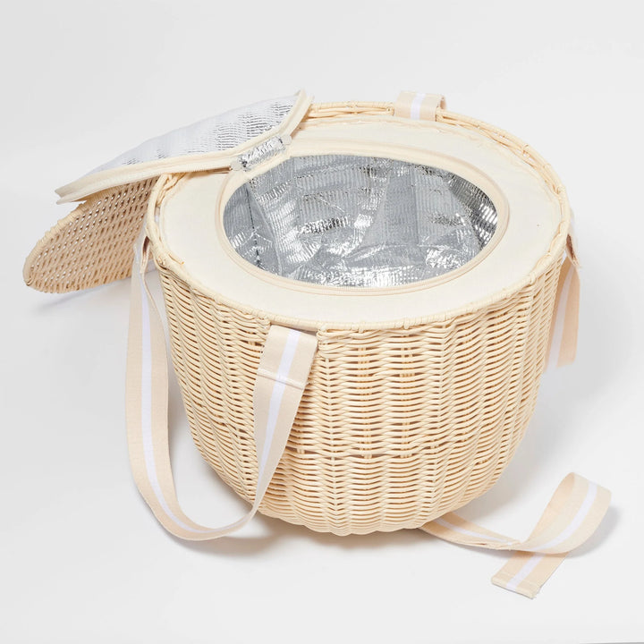 Sunnylife koeltas / picknickmand met jacquard banden en geïsoleerde binnenkant