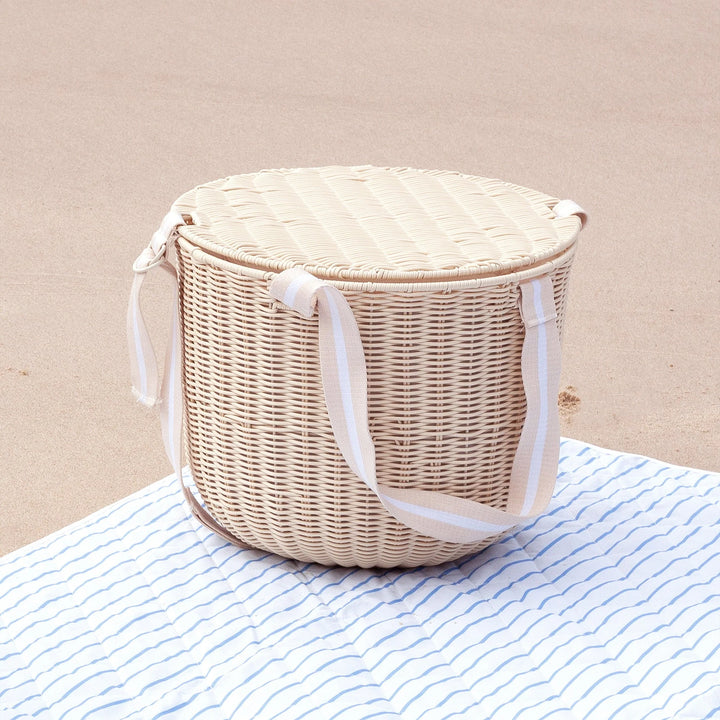 Sunnylife koeltas / picknickmand met jacquard banden en geïsoleerde binnenkant