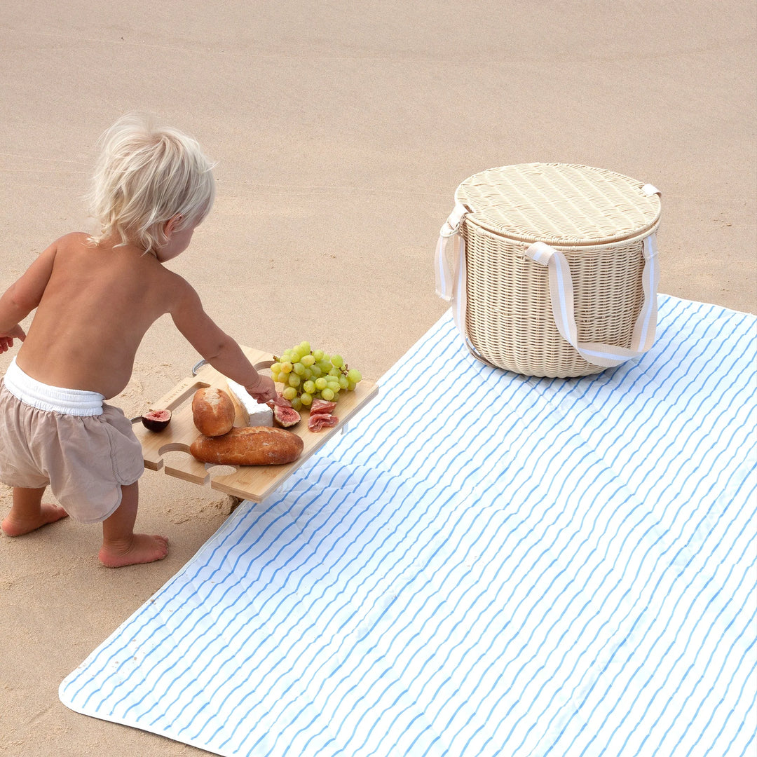 Sunnylife koeltas / picknickmand met jacquard banden en geïsoleerde binnenkant