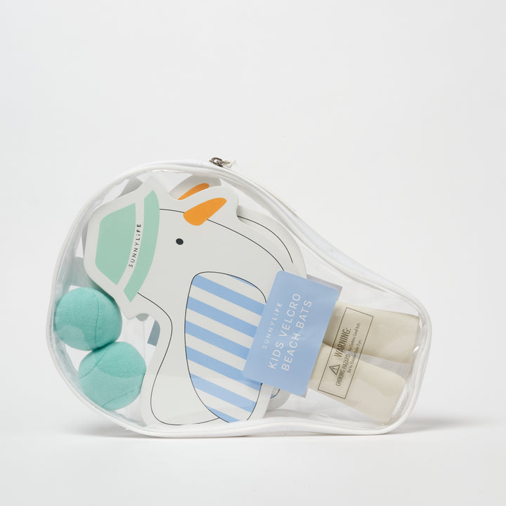 Strandpaletten van Sunnylife met Sid de Zeemeeuw en blauw-wit gestreept ontwerp