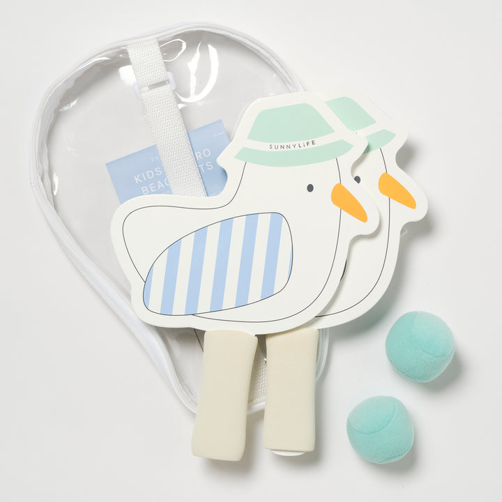 Strandpaletten van Sunnylife met Sid de Zeemeeuw en blauw-wit gestreept ontwerp