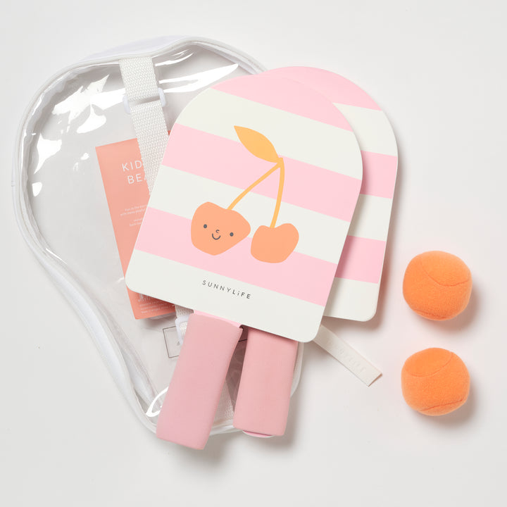 Sunnylife strandpaletten met klittenband en pastel kersendesign in rits-etui