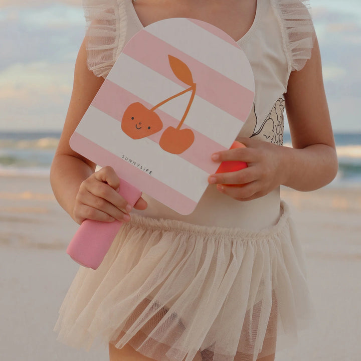 Sunnylife strandpaletten met klittenband en pastel kersendesign in rits-etui