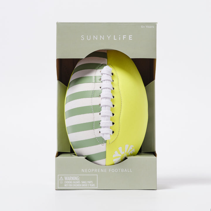 Felgele neopreen rugbybal van Sunnylife met comfortabele grip