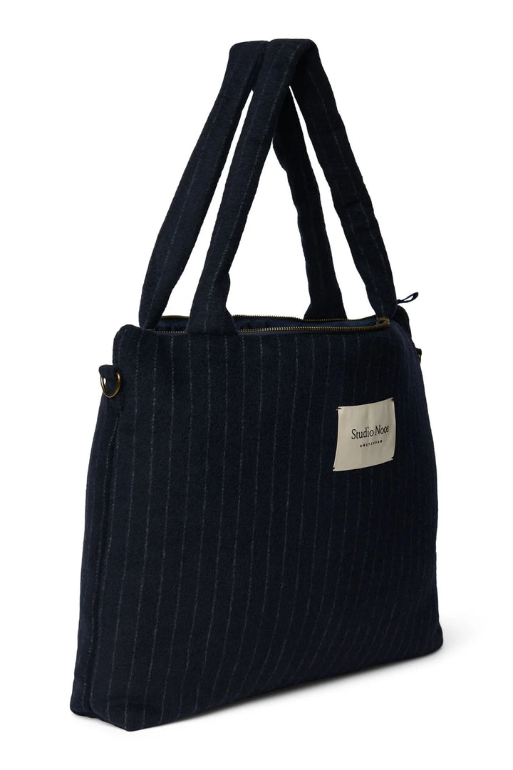 Studio Noos - Verzorgingstas Flannel Chalkstripe | Dark Blue