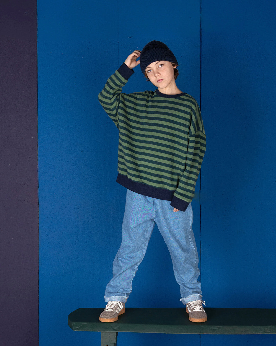 Nixnut - Sweater Rel Moss Stripe