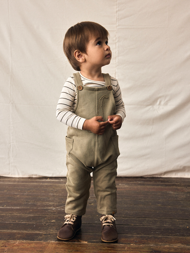 Lil Atelier babybody met strepen en lange mouwen in Turtledove