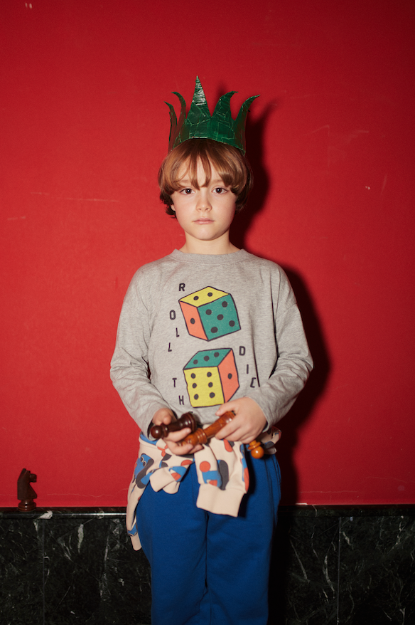 Bobo Choses - T-shirt Roll the Dice Heather Grey