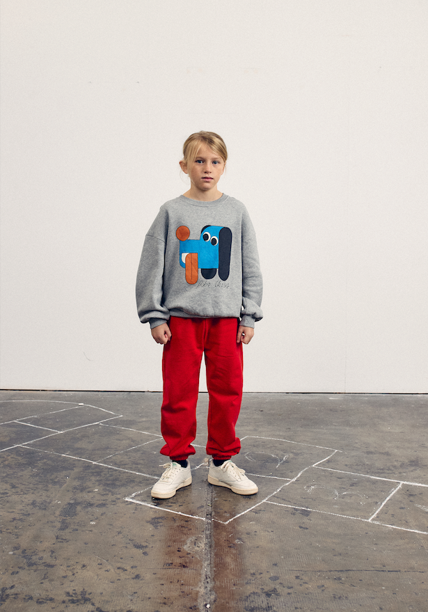 Bobo Choses - Sweater Doggy Mate Heather Grey