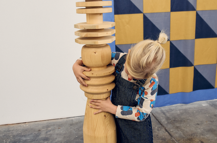Bobo Choses - Jeans Jurk Tic Tac Toe Denim Navy Blue
