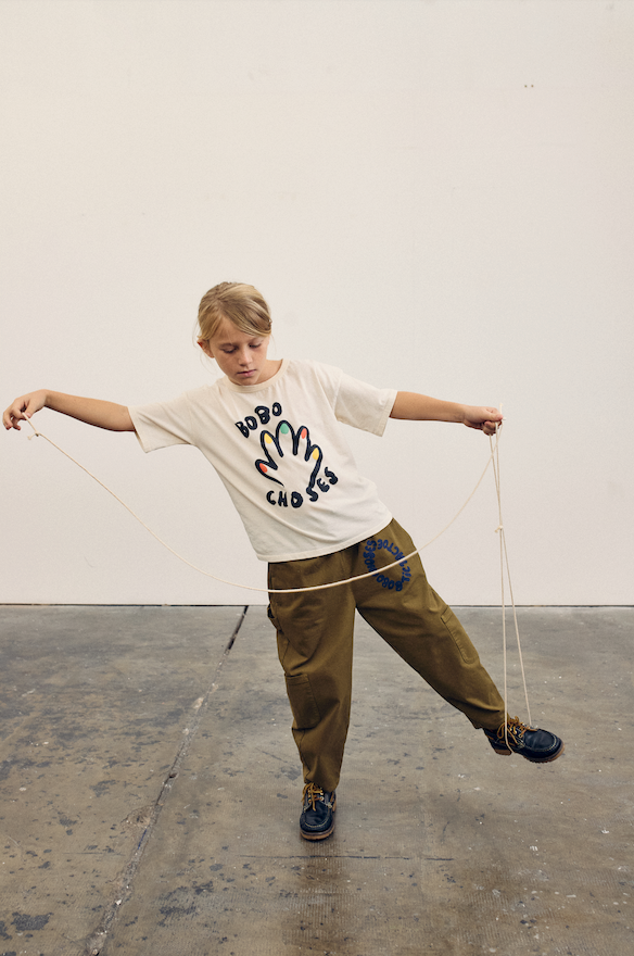 Bobo Choses - Broek Tic Tac Toe Cargo Woven Khaki