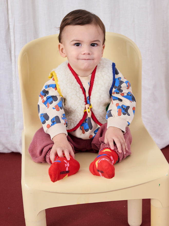 Bobo Choses - Sweater Baby Doggy Mate All Over Offwhite