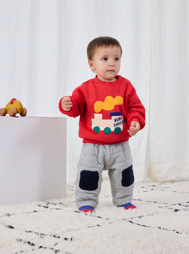 Bobo Choses - Jogging Broek Baby Quilted Light Heather Grey