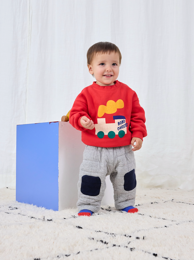 Bobo Choses - Jogging Broek Baby Quilted Light Heather Grey
