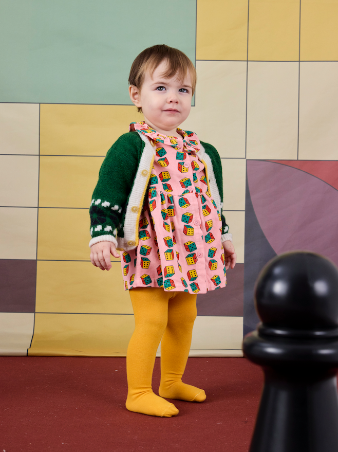 Bobo Choses - Jurk Baby Dices Micro Corduroy All Over White