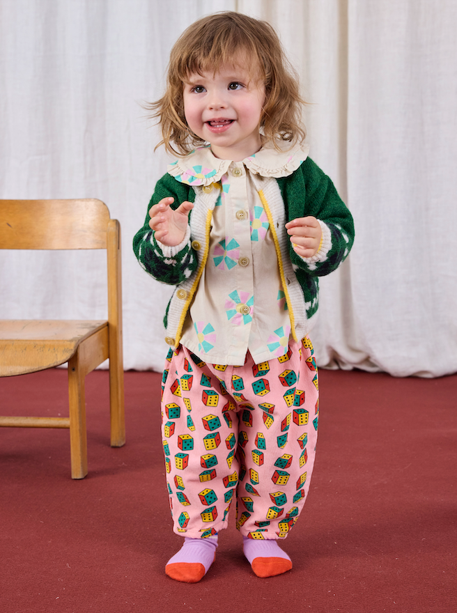 Bobo Choses - Cardigan Baby Kaleidoscope Jacquard Green