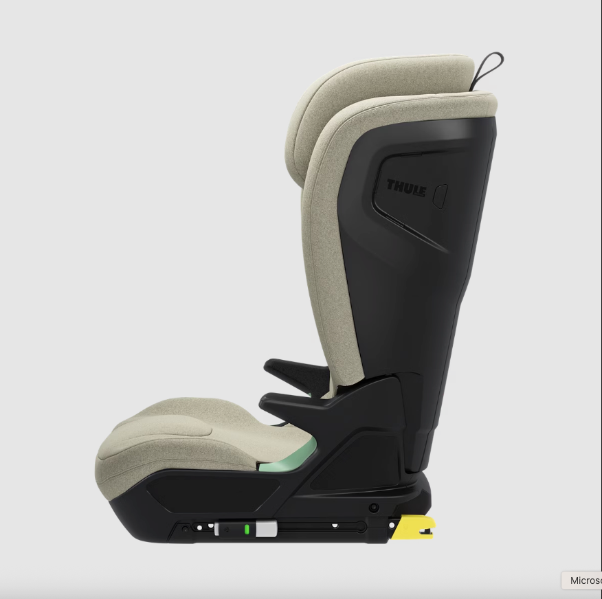 Thule Palm Booster autostoel met hoge rugleuning in beige uitvoering