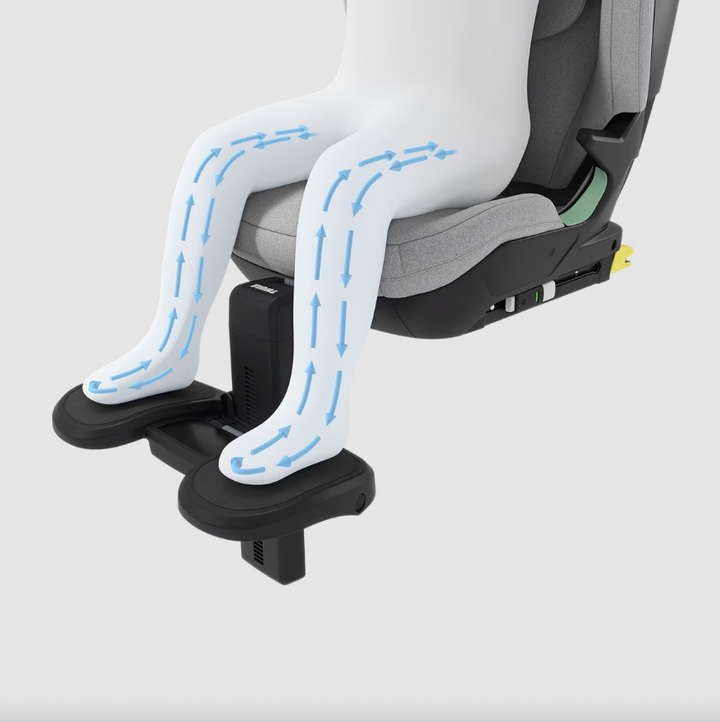 Thule Palm voetensteun voor autostoel, zwart en inklapbaar design