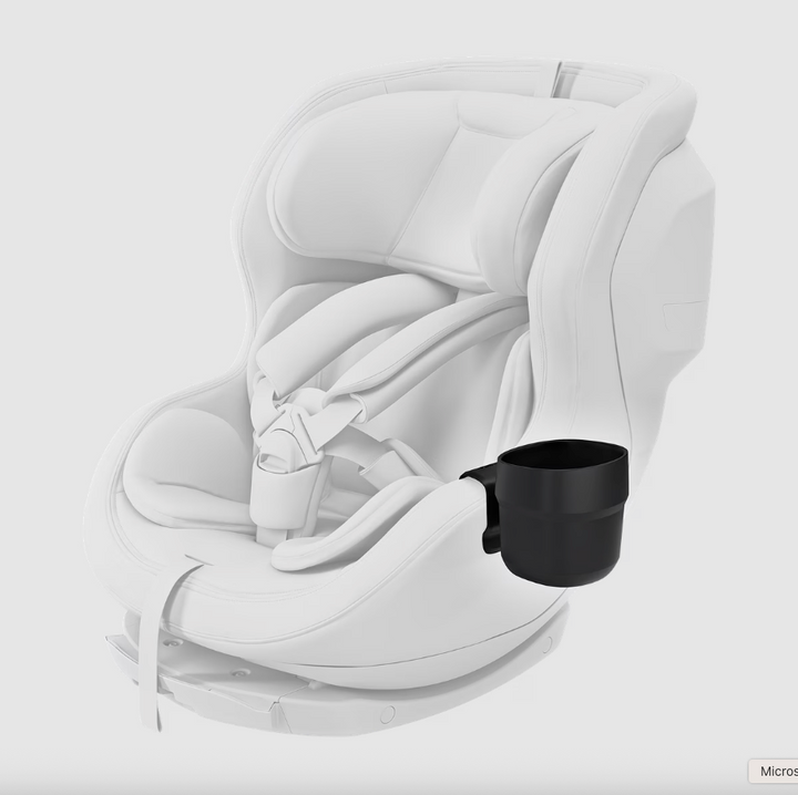 Zwarte Thule bekerhouder voor Palm en Elm autostoelen, eenvoudig te bevestigen
