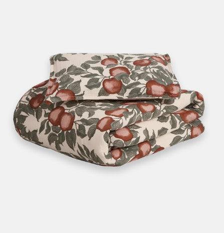 Junior donsovertrek van Garbo & Friends in zachte mousseline met Pomme-print