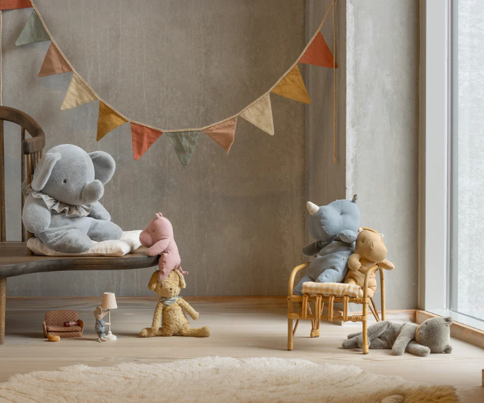 Maileg - Knuffel Sleeping Kitten Medium | Grey