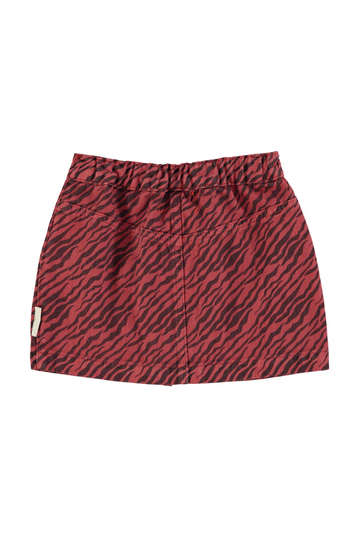 Piupiuchick - Rok Short Zebra Twill Bordeaux