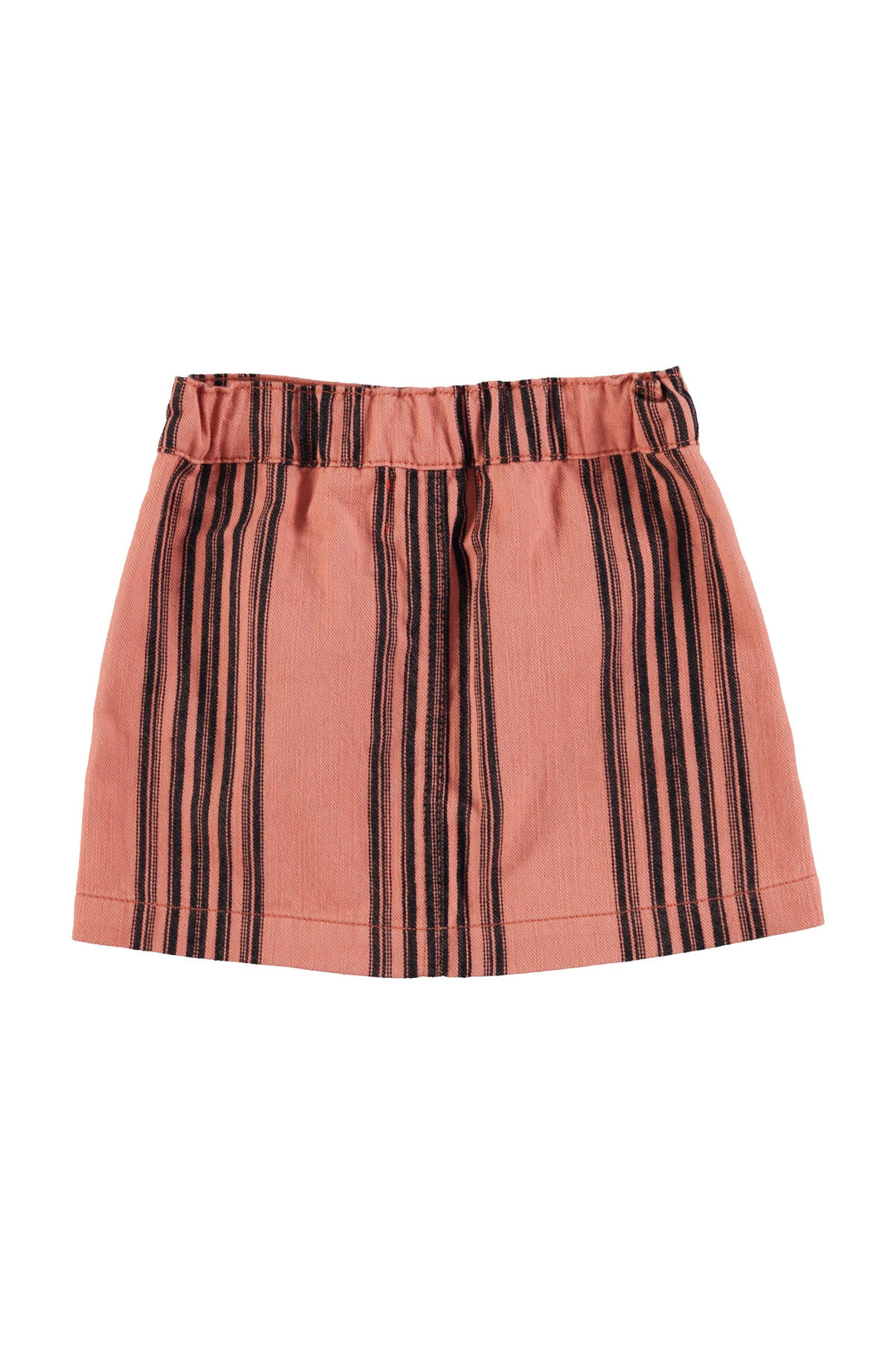Piupiuchick - Rok Short Canvas Stripes Pink / Black