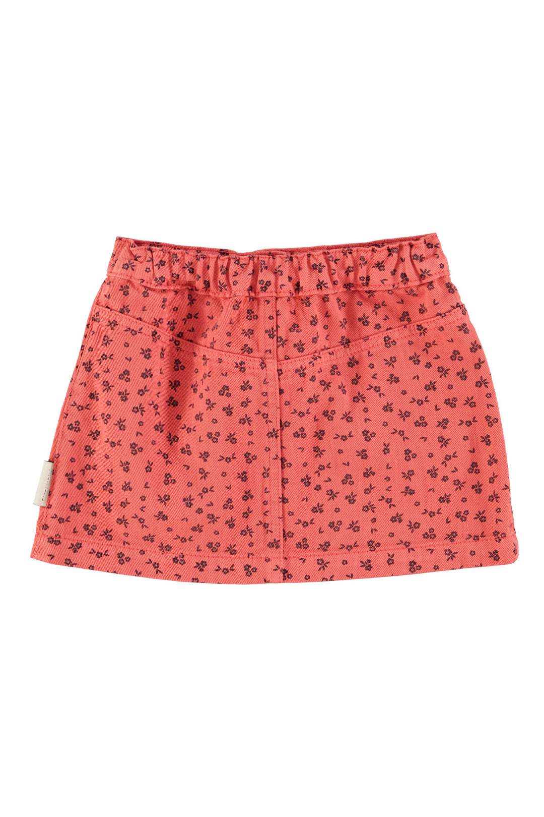 Piupiuchick - Rok Short Flowers Twill Raspberry / Black