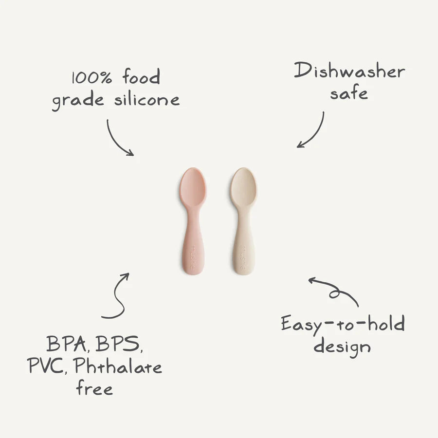 Mushie - Lepels Baby | Natural/Shifting sand