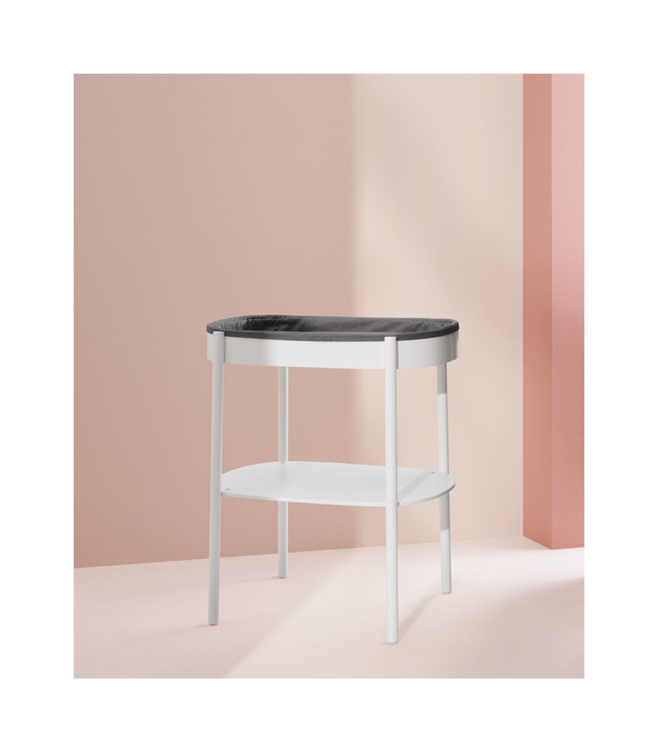 Stokke® Sleepi™ Luiertafel Verzorgingstafel White met open legplank en verschoonkussen