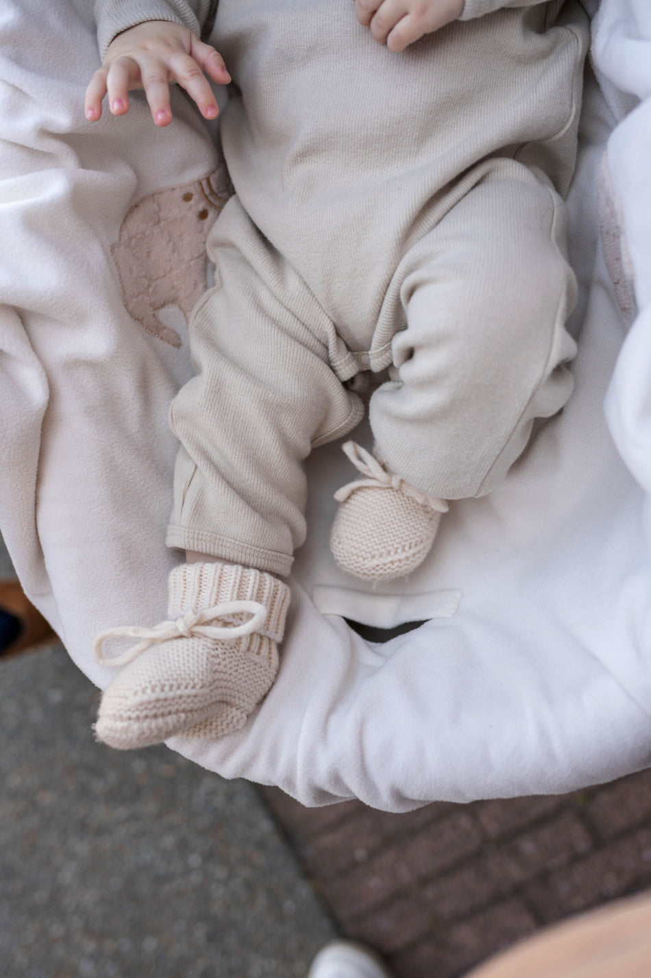 Lodger - Slofjes Baby Merino Wol Slipper | Beige