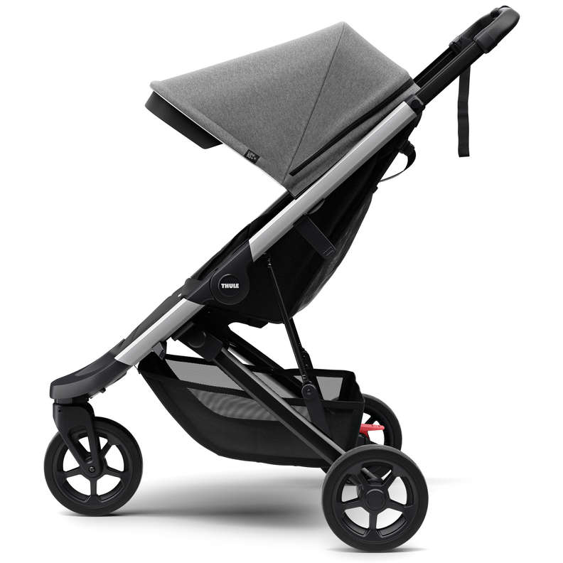 Thule Spring Buggy - Grey Melange on Black, lichtgewicht en eenvoudig opvouwbaar