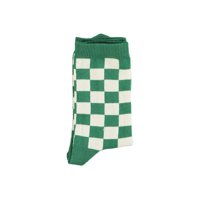 Sokken Checkered Green / Ecru