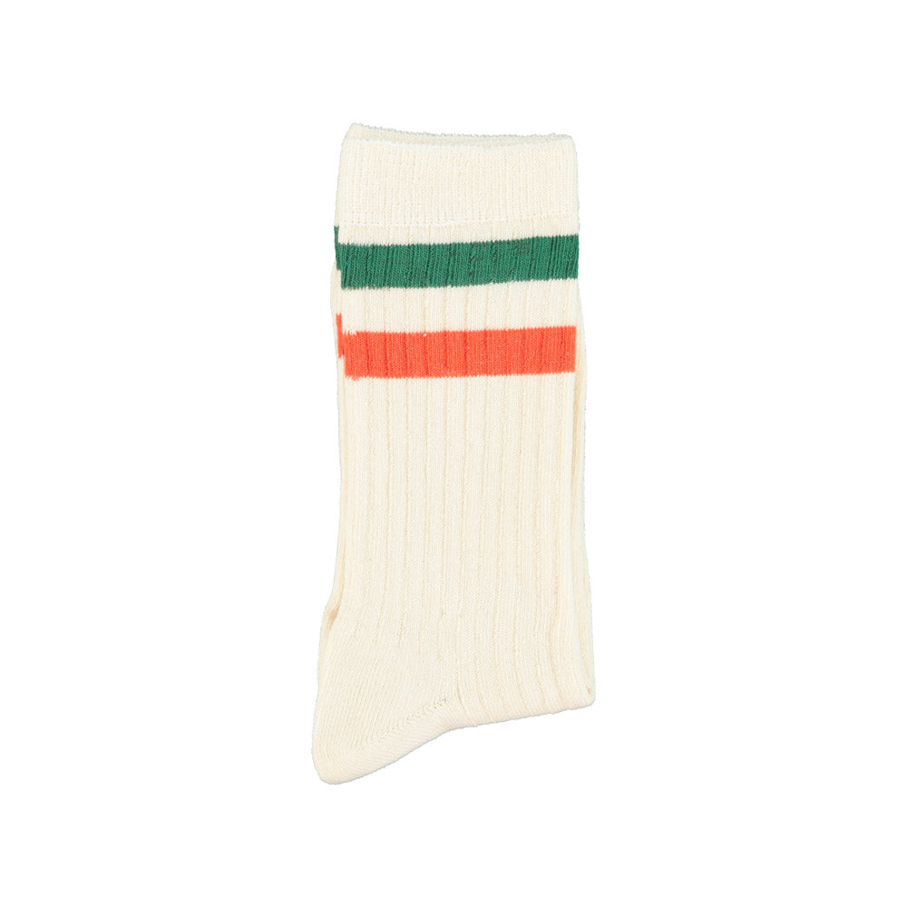 Sokken Stripes Ecru / Orange / Green