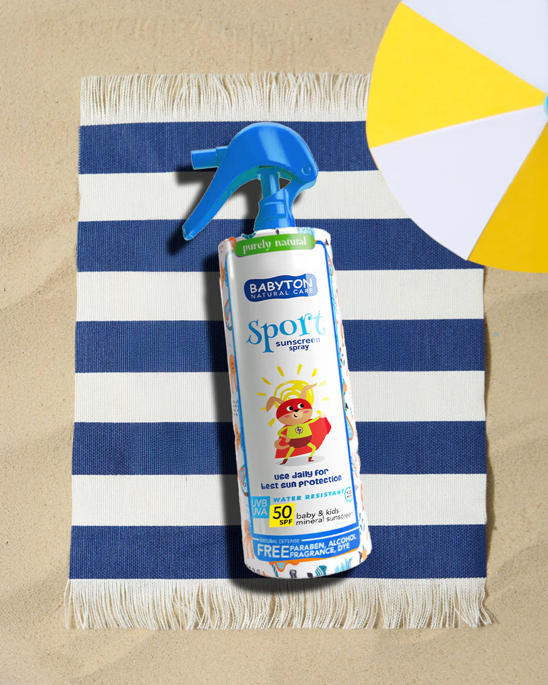 Babyton zonnecrème spray SPF50 voor kinderen, 200ml, minerale bescherming