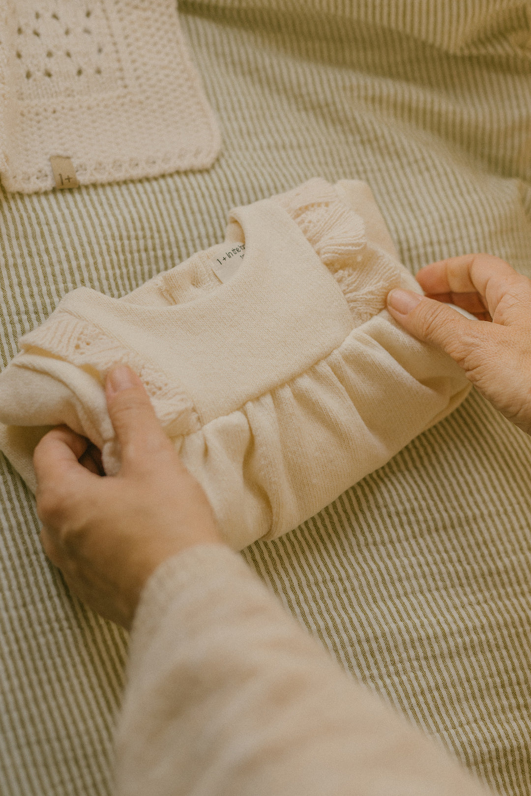 1+ In The Family - Jurk Lange Mouw Talence Ecru