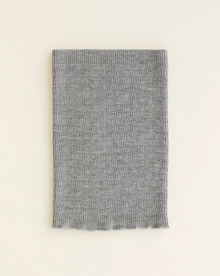 Hvid Gigi Tube sjaal in Grey Melange, merinowol col voor kinderen