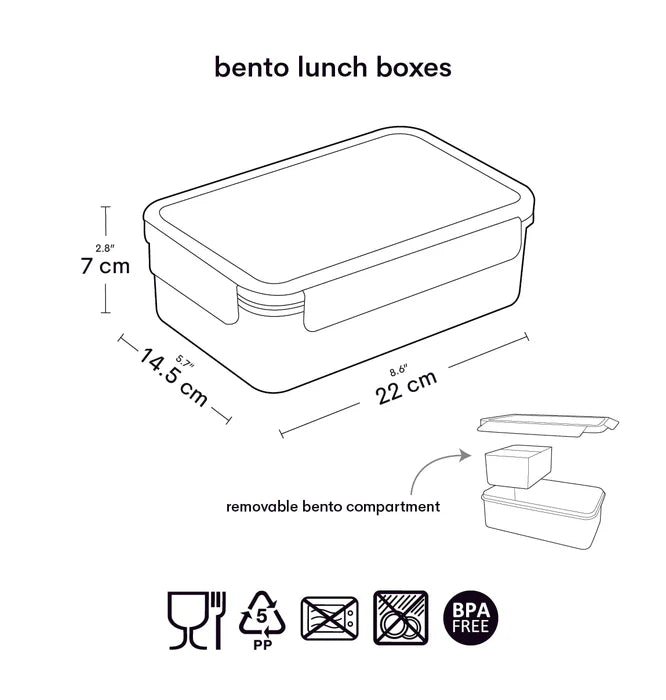 Roze bento lunchbox met voertuigenprint van A Little Lovely Company met uitneembare vakjes