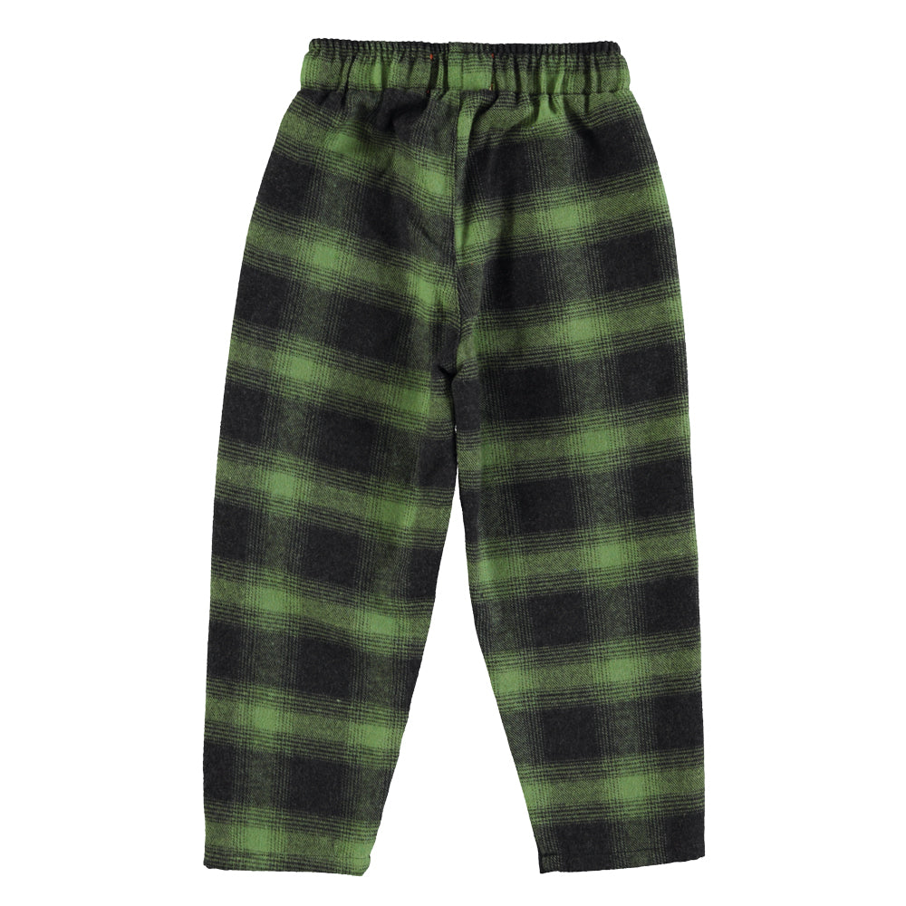 Broek Checkered Flannel Green / Black