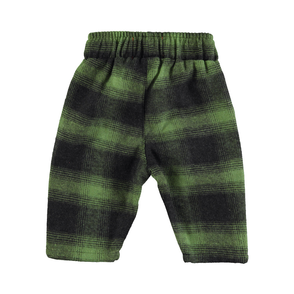 Broek Baby Checkered Flannel Green / Black