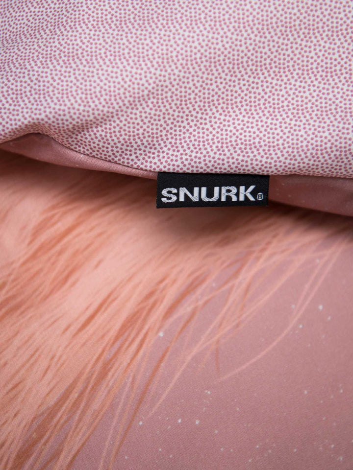 Snurk Unicorn dekbedovertrek 140x200 cm in Dusty Pink met grote eenhoorn fotoprint van biologisch katoen