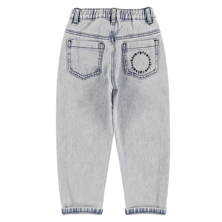 Jeans Broek Washed Light Blue Denim