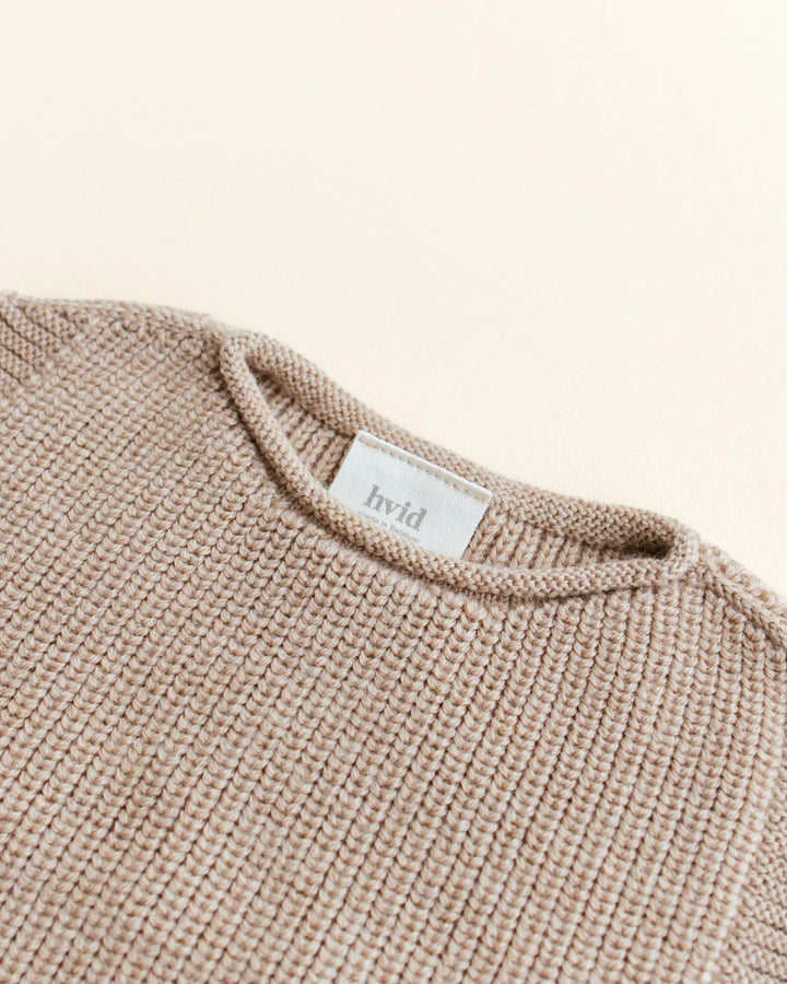 Hvid Harvey debardeur in Sand, merinowollen babyvestje