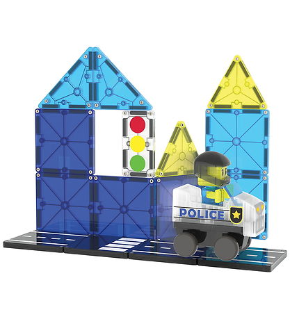 MAGNA-TILES - Magnetische Bouwblokken Police Patrol (20 stuks)