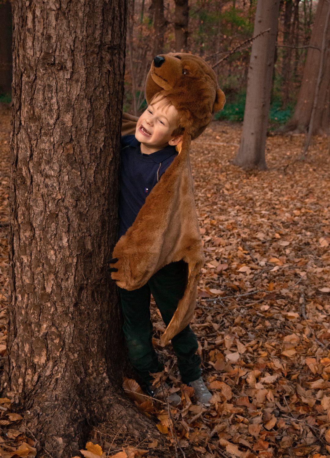 Wild & Soft verkleedcape Bear Light Brown van zacht nepbont voor kinderen